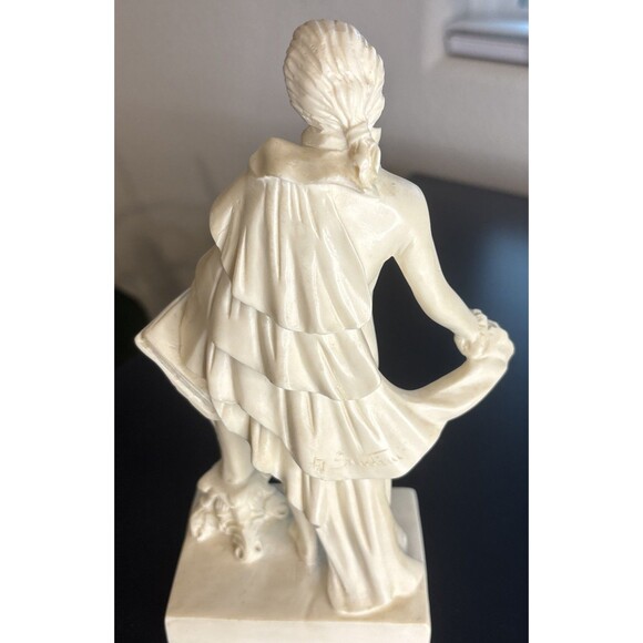 Vintage A. Santini Signed Wolfgang Amadeus MOZART 9" Tall White Resin Figurine - Picture 10 of 16